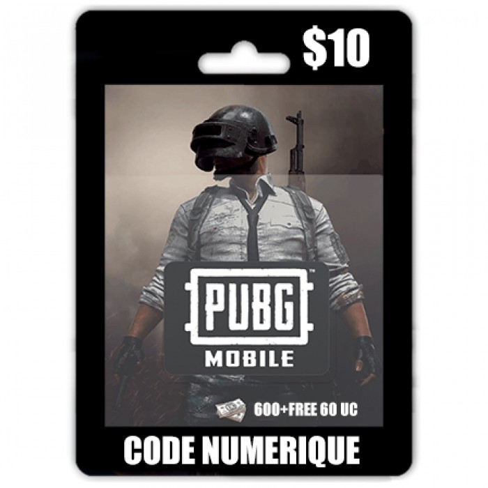 Pubg 10$ (600+Free60 UC)